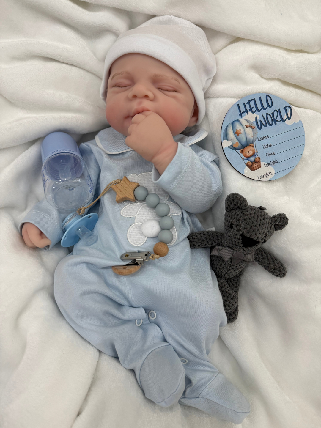Cloudy Cuddle Silicone Boy 18 inch / 7 lbs