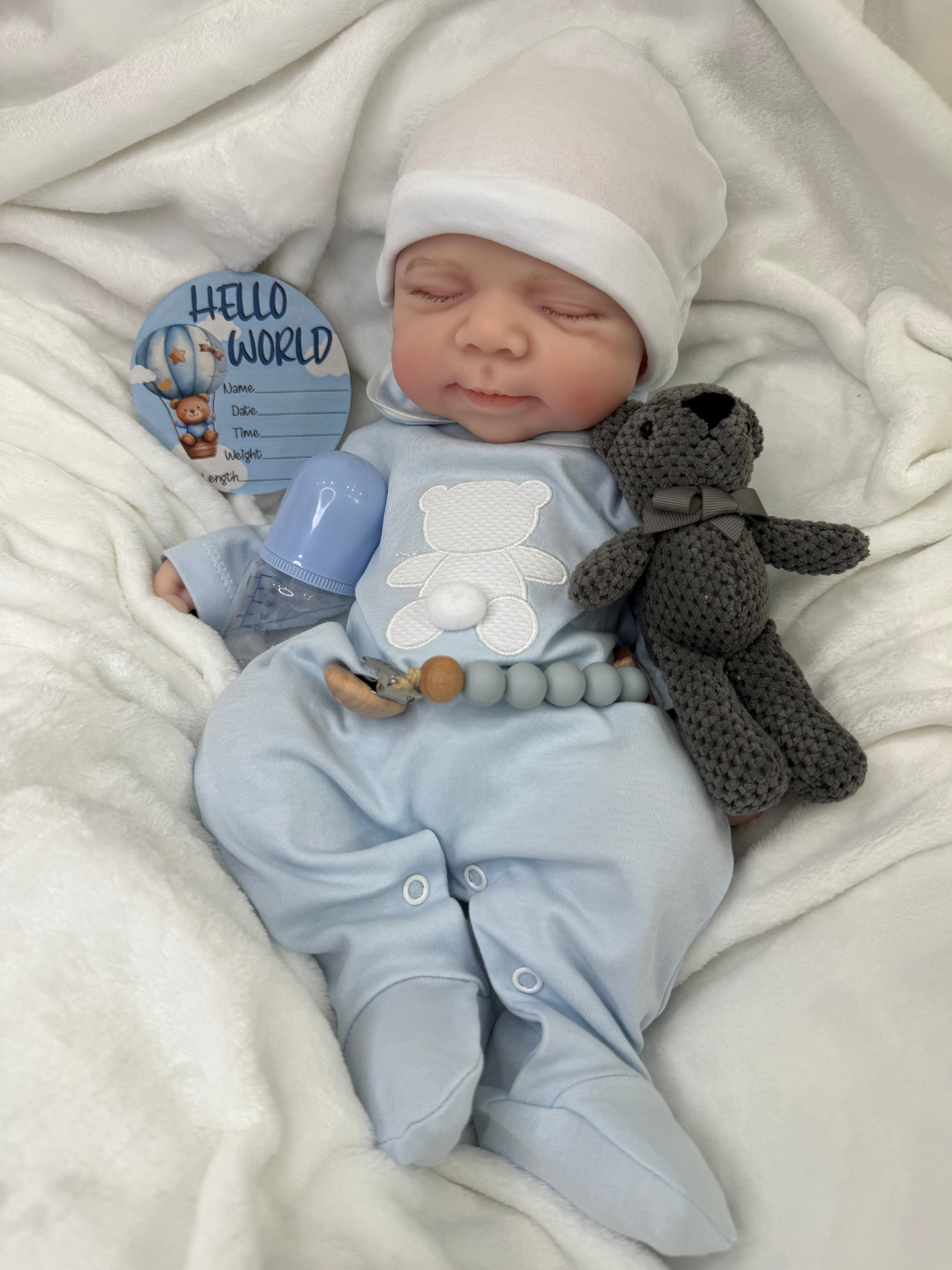 Cloudy Cuddle Silicone Boy 18 inch / 7 lbs