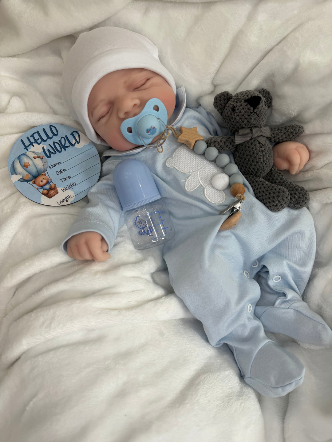 Cloudy Cuddle Silicone Boy 18 inch / 7 lbs
