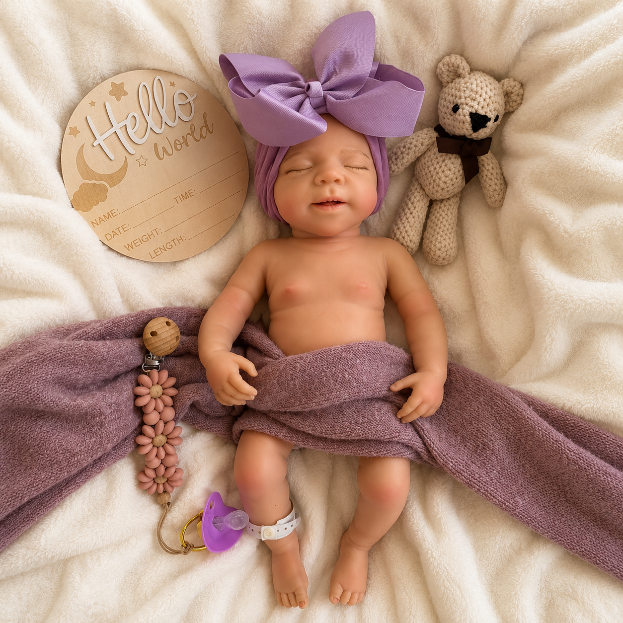 Lavender Lullaby Silicone Girl 18inches / 45cm
